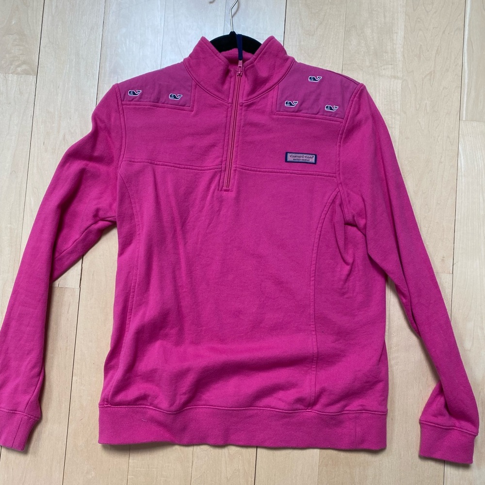Pink Vineyard Vines quarter zip